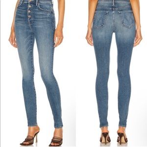 MOTHER Denim button fly The Pixie Swooner Skimp jeans